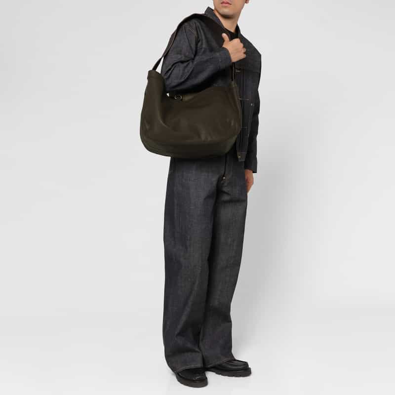 T.T T.T＜ティー ティー＞ ホースレザーショルダーバッグ"NEWSBOY" BROWN