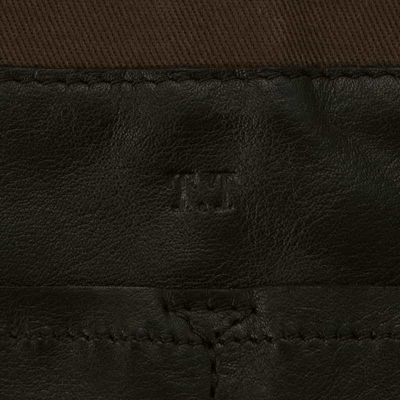 T.T T.T＜ティー ティー＞ カーフレザーショルダーバッグ"NEWSBOY" BLACK