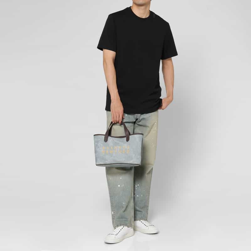 BARNEYS NEW YORK ロゴ入りミニトートバッグ BLUE