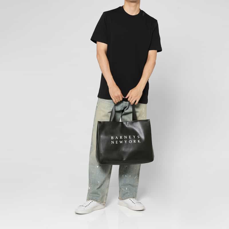 BARNEYS NEW YORK ロゴ入りトートバッグ BLACK