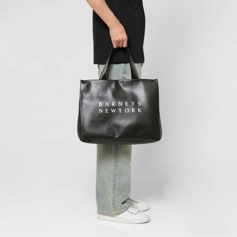 BARNEYS NEW YORK ロゴ入りトートバッグ BLACK