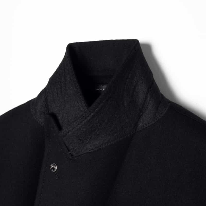 TAGLIATORE TAGLIATORE＜タリアトーレ＞ ウールナイロンダブルブレストロングコート BLACK