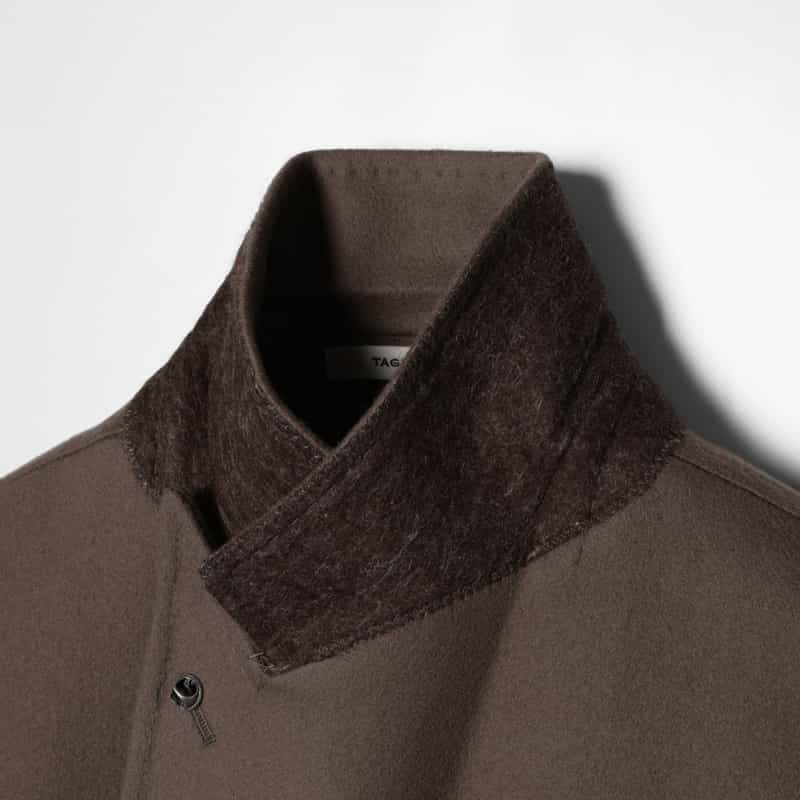 TAGLIATORE TAGLIATORE＜タリアトーレ＞ ウールナイロンダブルブレストロングコート GREIGE