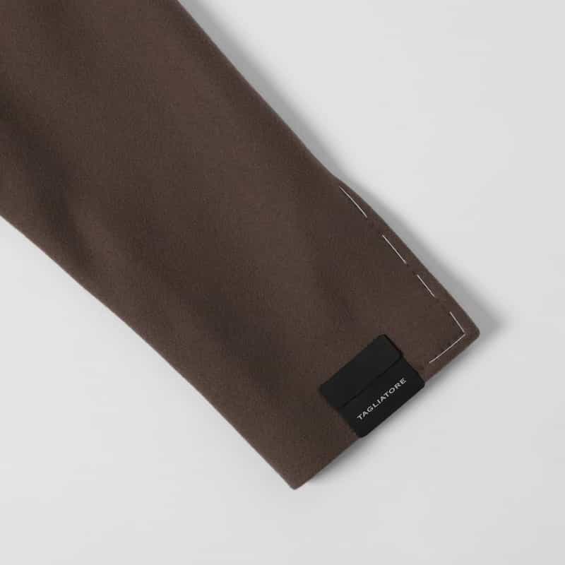 TAGLIATORE TAGLIATORE＜タリアトーレ＞ ウールナイロンダブルブレストロングコート GREIGE