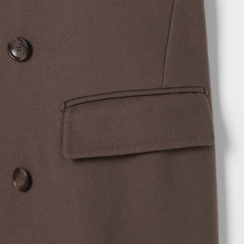TAGLIATORE TAGLIATORE＜タリアトーレ＞ ウールナイロンダブルブレストロングコート GREIGE