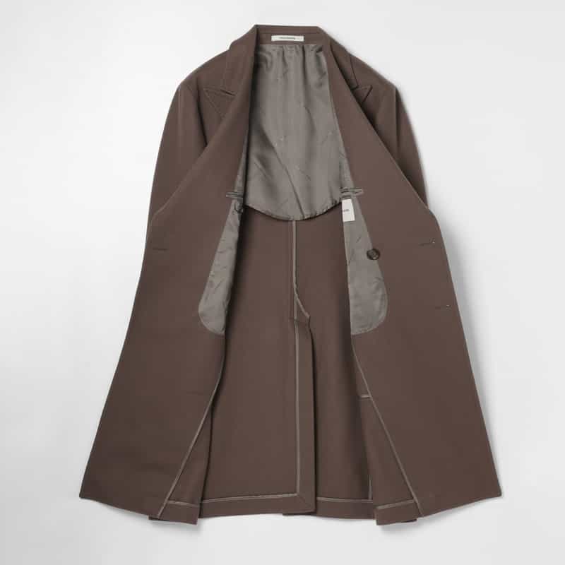 TAGLIATORE TAGLIATORE＜タリアトーレ＞ ウールナイロンダブルブレストロングコート GREIGE
