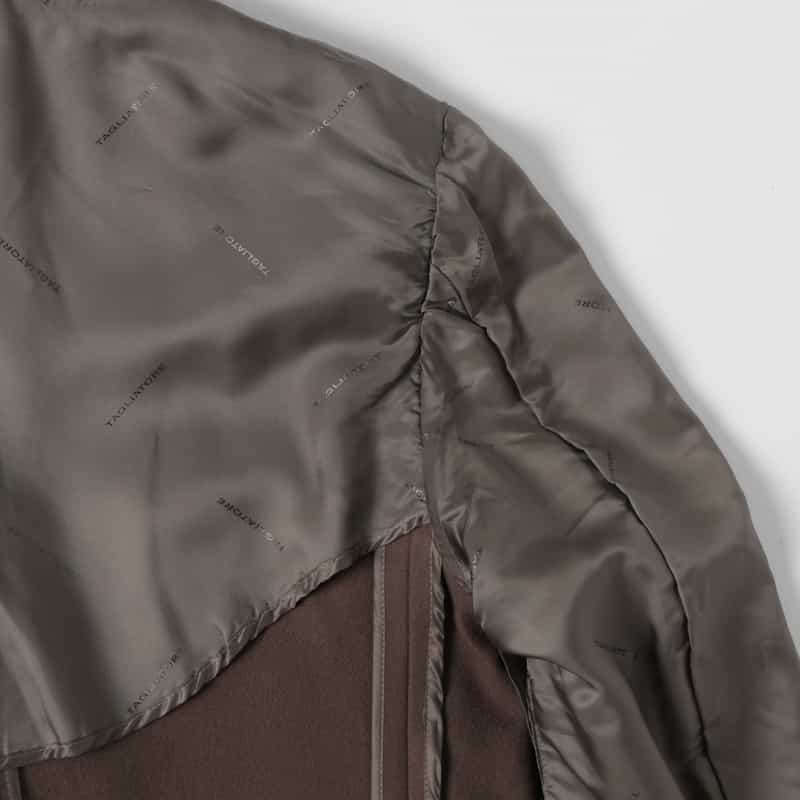 TAGLIATORE TAGLIATORE＜タリアトーレ＞ ウールナイロンダブルブレストロングコート GREIGE