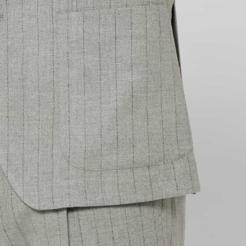 TAGLIATORE TAGLIATORE＜タリアトーレ＞ セットアップ ストライプ柄シングルジャケット"DAKAR" LIGHT GRAY