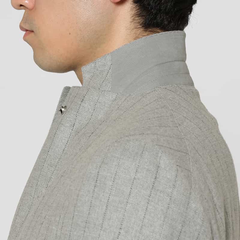TAGLIATORE TAGLIATORE＜タリアトーレ＞ セットアップ ストライプ柄シングルジャケット"DAKAR" LIGHT GRAY