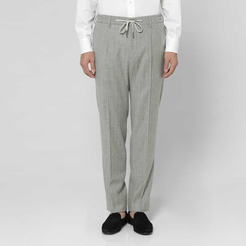 TAGLIATORE TAGLIATORE＜タリアトーレ＞ セットアップ ストライプ柄ストレッチパンツ"NEWMAN" LIGHT GRAY