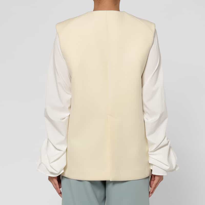 BARNEYS NEW YORK メタルパーツデザイン ジレ OFF WHITE