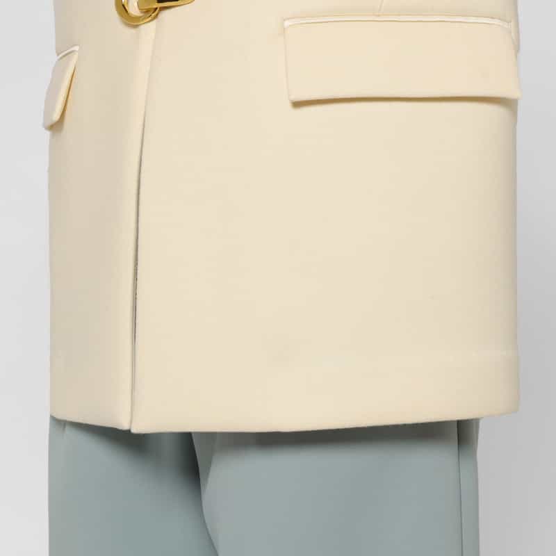 BARNEYS NEW YORK メタルパーツデザイン ジレ OFF WHITE