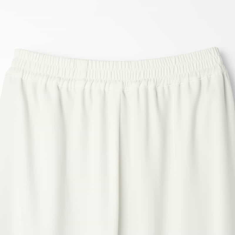 BARNEYS NEW YORK ウォッシャブル フロントポケット タックワイドパンツ OFF WHITE