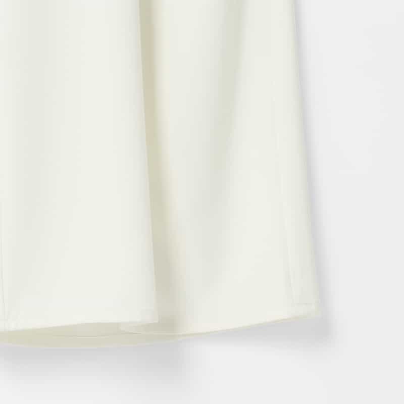 BARNEYS NEW YORK ウォッシャブル フロントポケット タックワイドパンツ OFF WHITE