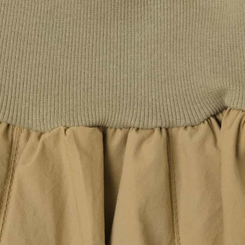 BARNEYS NEW YORK ウォッシャブル コットンタイプライター素材ロングタックフレアスカート BEIGE