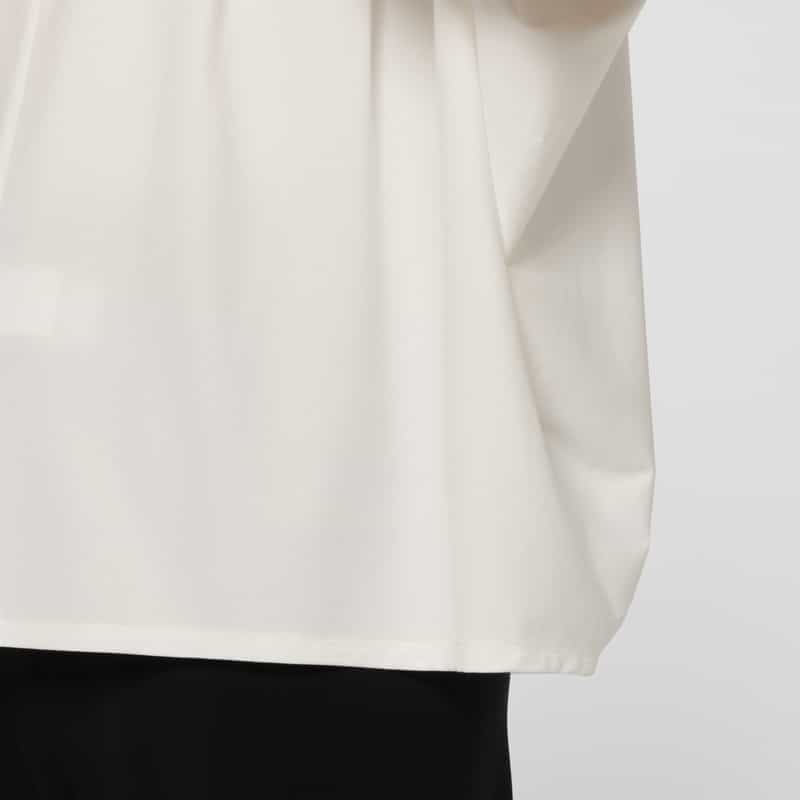 BARNEYS NEW YORK ウォッシャブル レーヨンジャージー素材ドルマンスリーブ カットソー WHITE