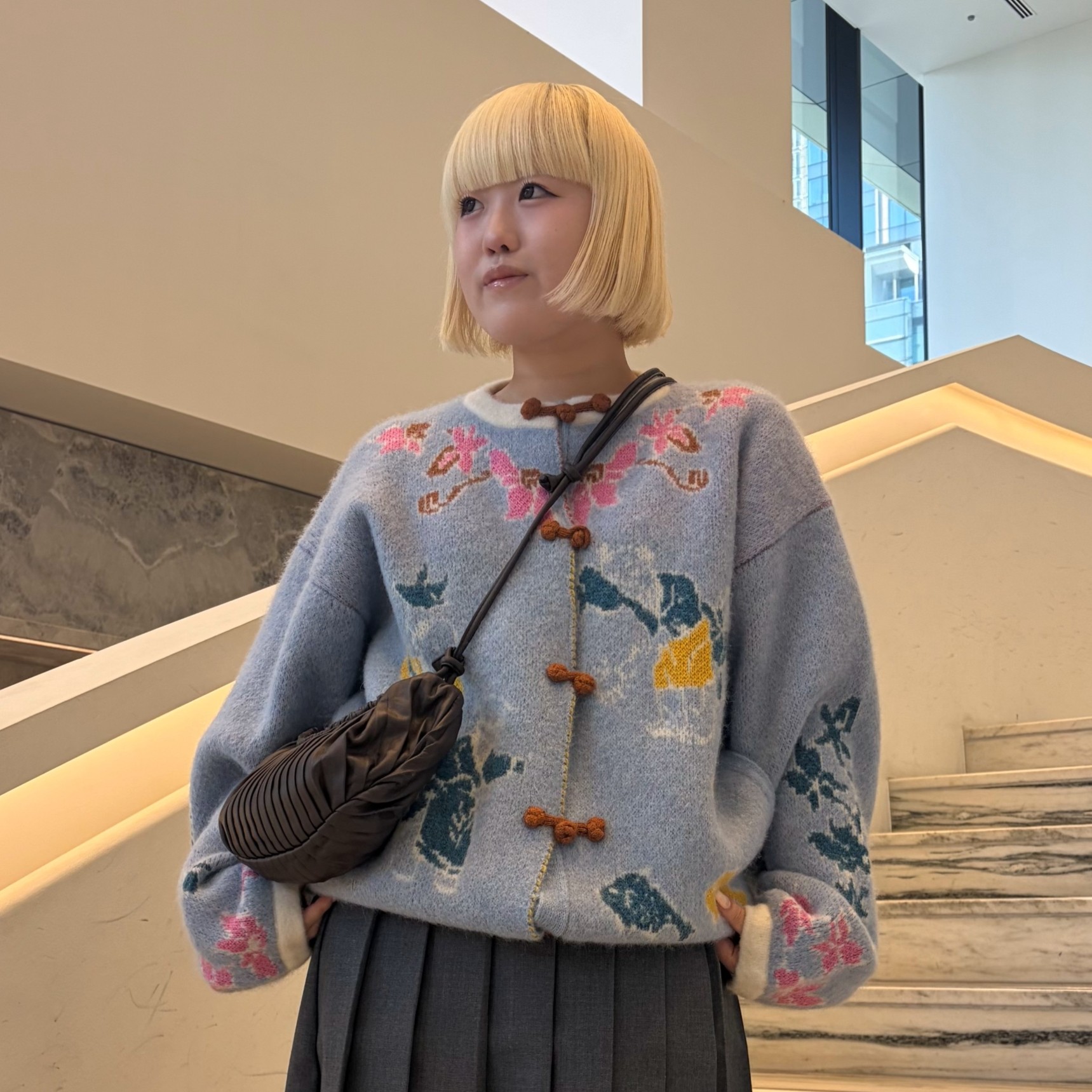 YAN YAN ＜ヤンヤン＞ バーニーズ　ニューヨーク限定オーバーサイズ ニットジャケット