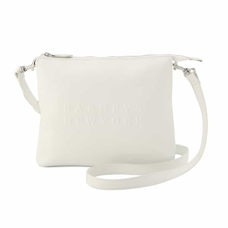 BARNEYS NEW YORK エンボス ロゴ ショルダーバッグ WHITE