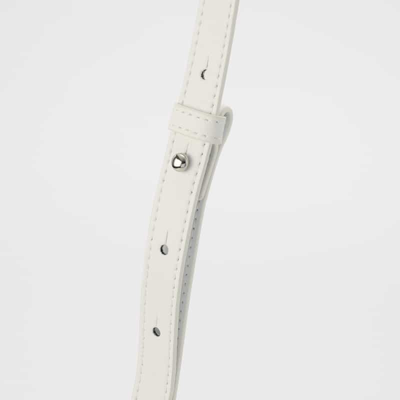 BARNEYS NEW YORK エンボス ロゴ ショルダーバッグ WHITE