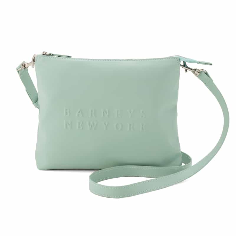 BARNEYS NEW YORK エンボス ロゴ ショルダーバッグ LIGHT BLUE