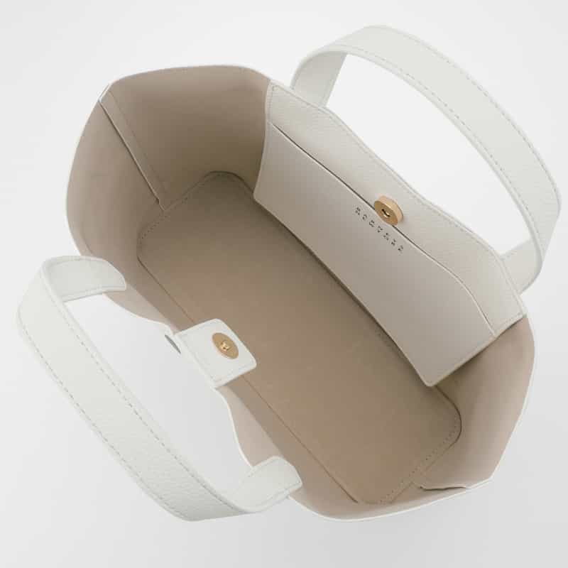 BARNEYS NEW YORK ドット柄プリント 横型トートバッグ WHITE