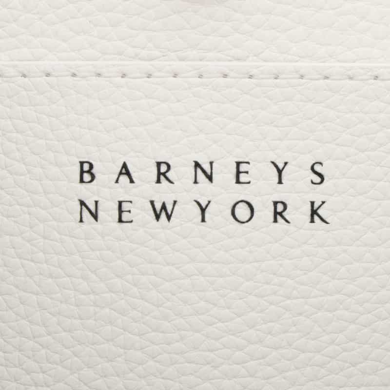 BARNEYS NEW YORK ドット柄プリント 横型トートバッグ WHITE