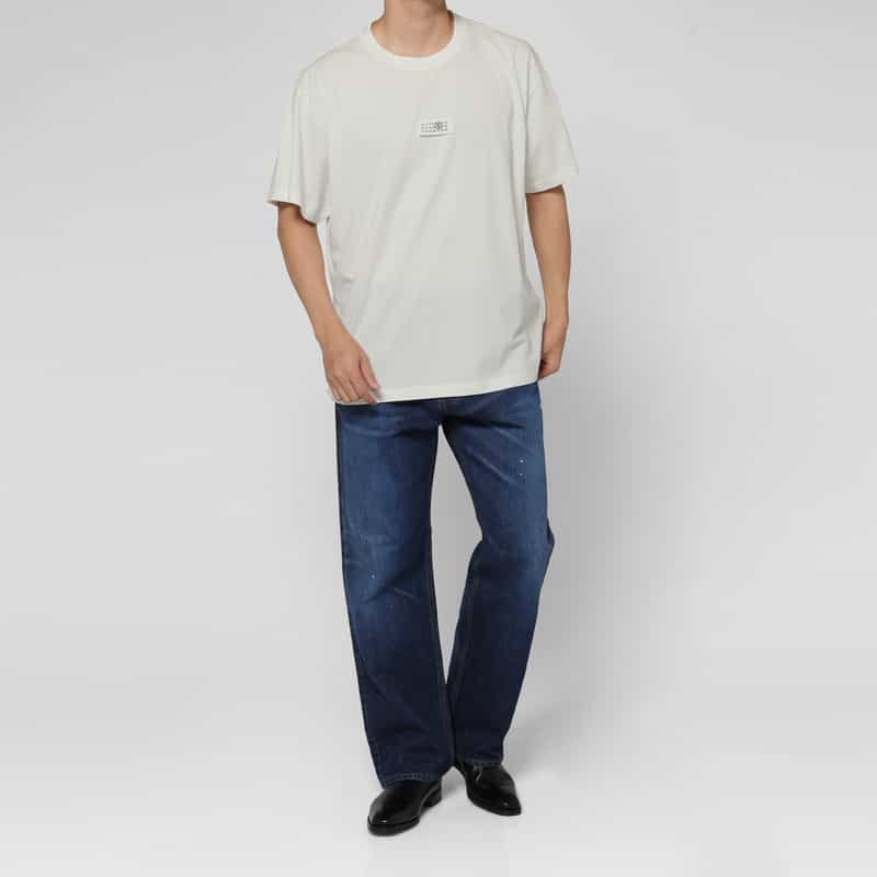 MM6 MAISON MARGIELA MM6 MAISON MARGIELA＜エムエム6 メゾン マルジェラ＞ ロゴパッチ付きTシャツ WHITE