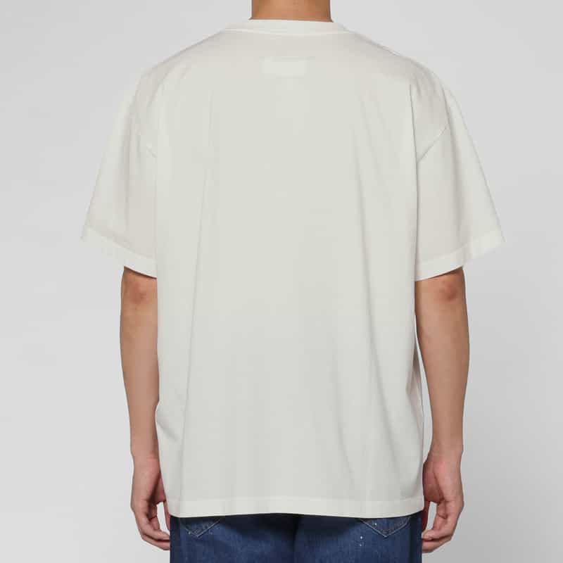 MM6 MAISON MARGIELA MM6 MAISON MARGIELA＜エムエム6 メゾン マルジェラ＞ ロゴパッチ付きTシャツ WHITE
