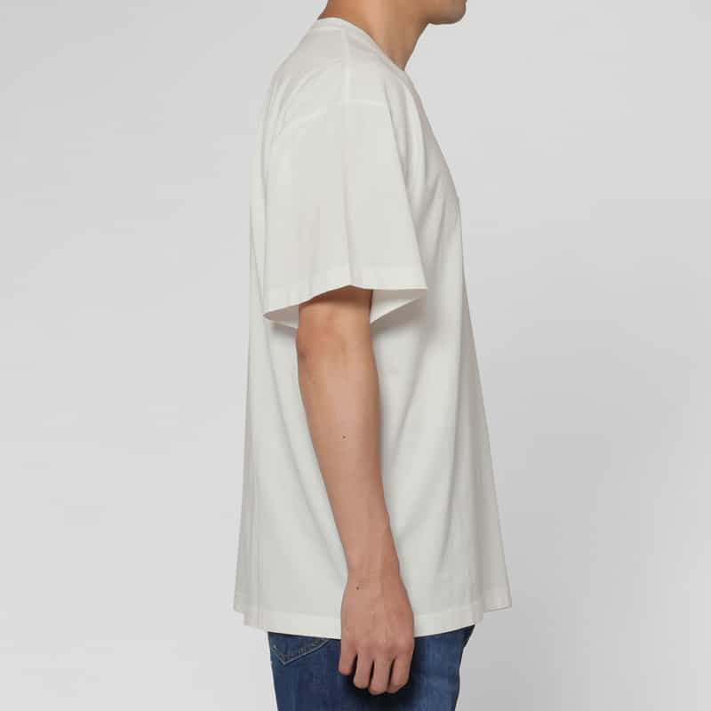 MM6 MAISON MARGIELA MM6 MAISON MARGIELA＜エムエム6 メゾン マルジェラ＞ ロゴパッチ付きTシャツ WHITE
