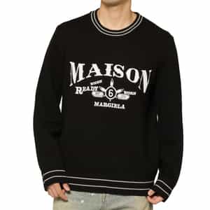 MM6 MAISON MARGIELA＜エムエム6 メゾン マルジェラ＞ ロゴ入りクルーネックニットプルオーバー