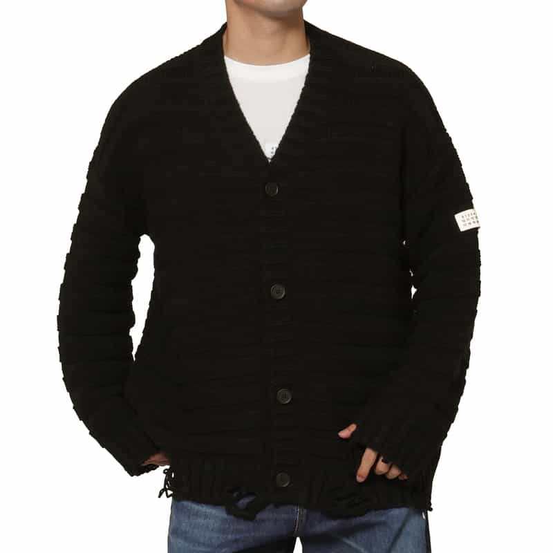 MM6 MAISON MARGIELA MM6 MAISON MARGIELA＜エムエム6 メゾン マルジェラ＞ ニットカーディガン BLACK