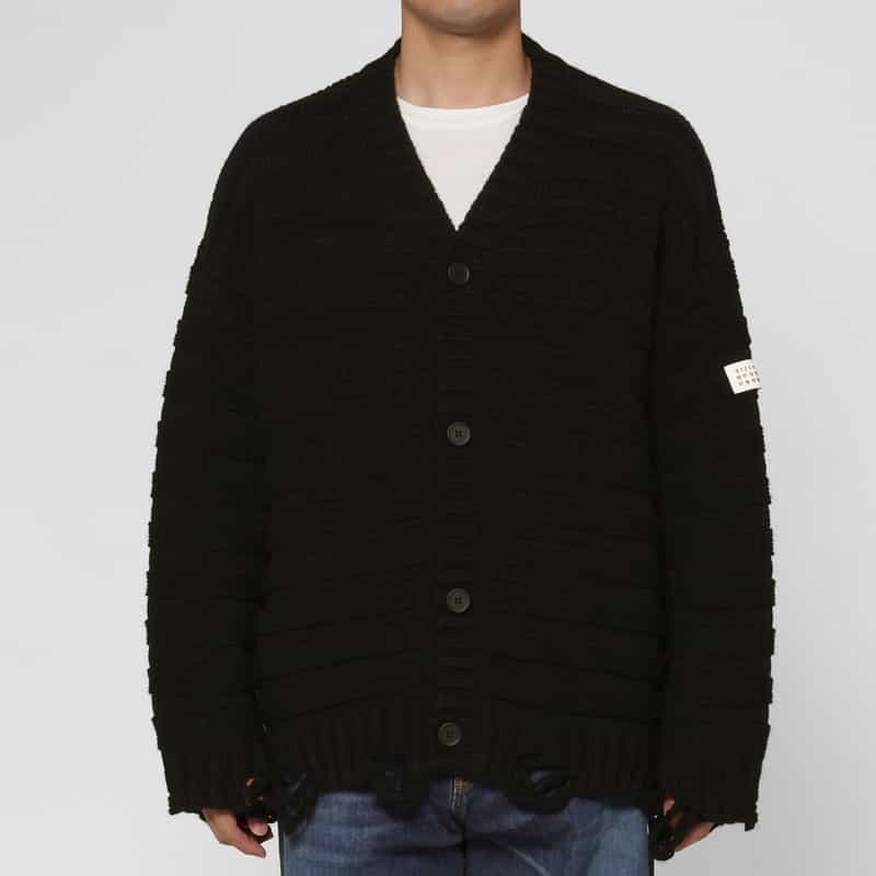 MM6 MAISON MARGIELA MM6 MAISON MARGIELA＜エムエム6 メゾン マルジェラ＞ ニットカーディガン BLACK