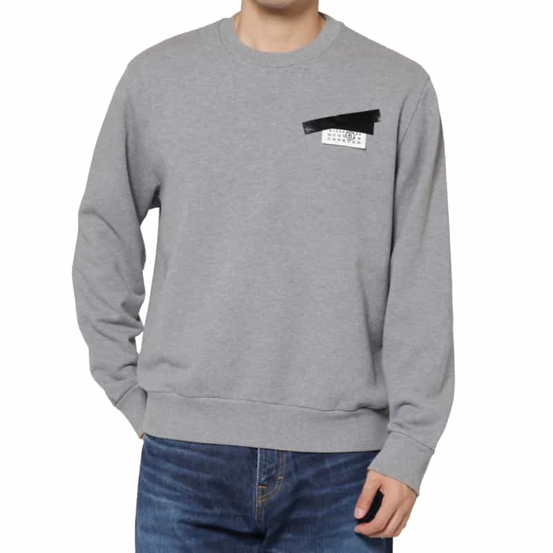 MM6 MAISON MARGIELA MM6 MAISON MARGIELA＜エムエム6 メゾン マルジェラ＞ ロゴパッチ スウェットプルオーバー GRAY