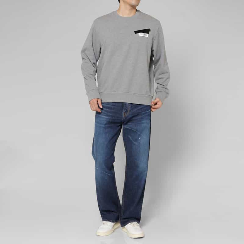 MM6 MAISON MARGIELA MM6 MAISON MARGIELA＜エムエム6 メゾン マルジェラ＞ ロゴパッチ スウェットプルオーバー GRAY
