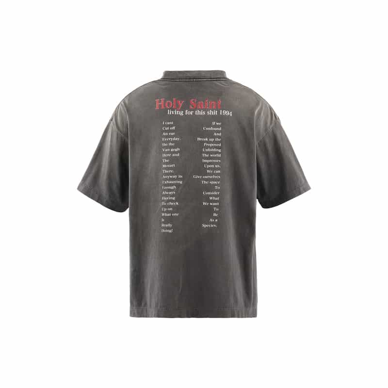 SAINT MXXXXXX SAINT MXXXXXX＜セント マイケル＞ ヴィンテージ加工Tシャツ BLACK