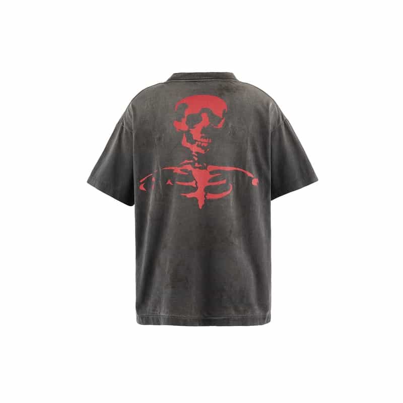 SAINT MXXXXXX SAINT MXXXXXX＜セント マイケル＞ ヴィンテージ加工Tシャツ BLACK