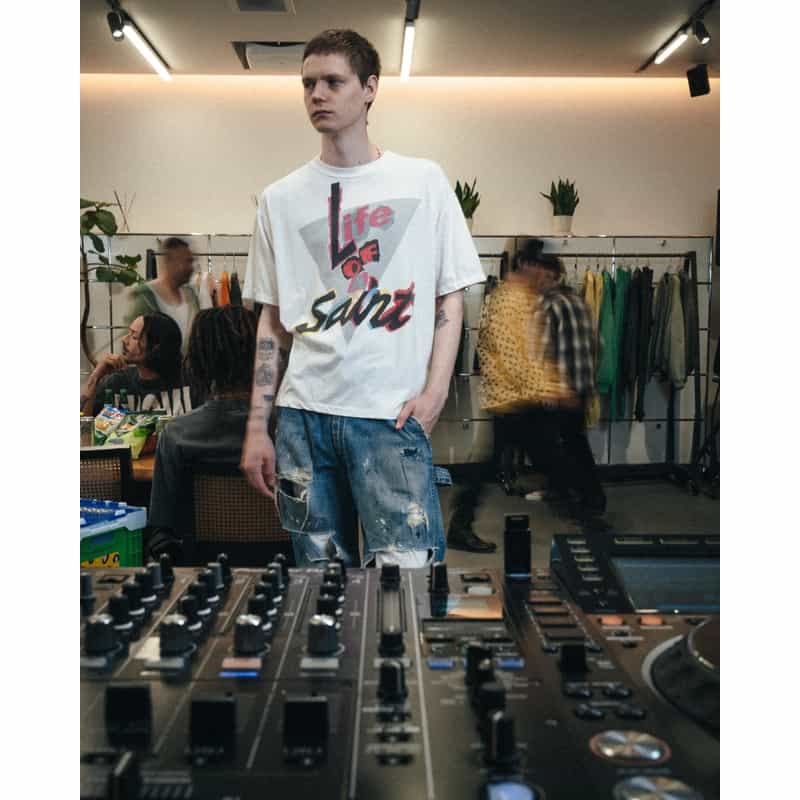 SAINT MXXXXXX＜セント マイケル＞ ヴィンテージ加工グラフィックTシャツ