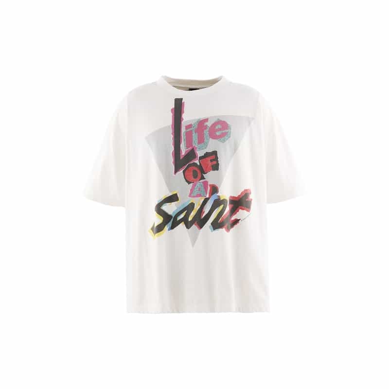 SAINT MXXXXXX SAINT MXXXXXX＜セント マイケル＞ ヴィンテージ加工グラフィックTシャツ WHITE