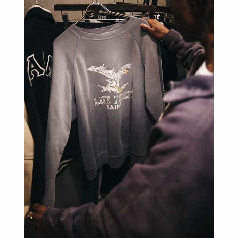 SAINT MXXXXXX＜セント マイケル＞ ヴィンテージ加工スウェットプルオーバー
