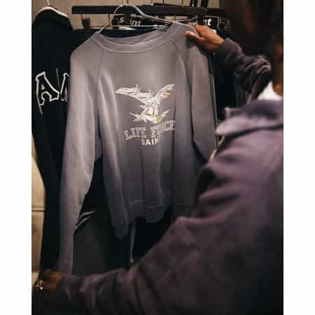 SAINT MXXXXXX＜セント マイケル＞ ヴィンテージ加工スウェットプルオーバー