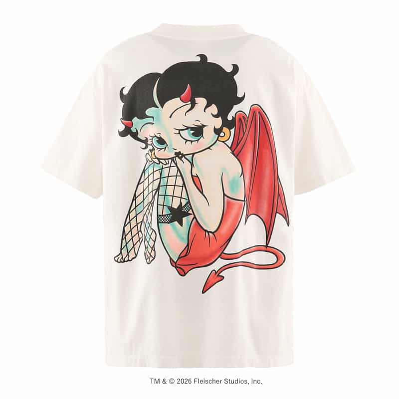 SAINT MXXXXXX SAINT MXXXXXX＜セント マイケル＞ ＜ベティブープ＞ ヴィンテージ加工Tシャツ WHITE