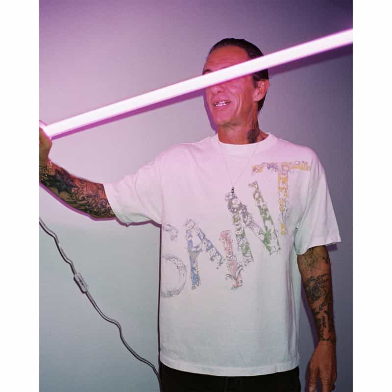 SAINT MXXXXXX SAINT MXXXXXX＜セント マイケル＞ ヴィンテージ加工Tシャツ WHITE