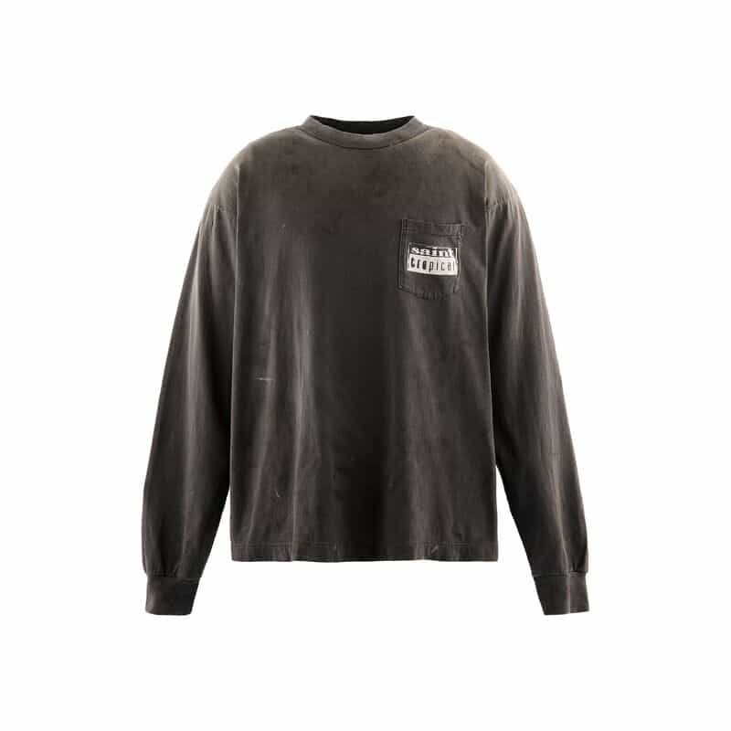SAINT MXXXXXX SAINT MXXXXXX＜セント マイケル＞ ヴィンテージ加工ロングスリーブカットソー BLACK