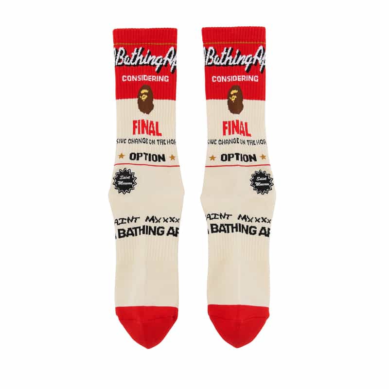 SAINT MXXXXXX SAINT MXXXXXX＜セント マイケル＞ ＜A BATHING APE（R）＞ リブソックス RED