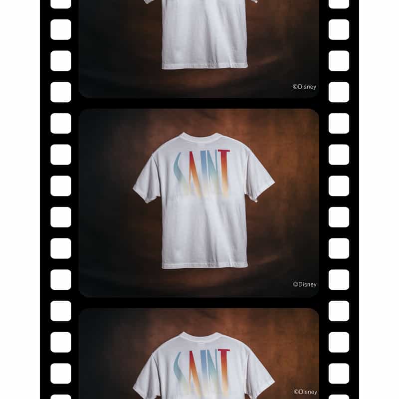 SAINT MXXXXXX SAINT MXXXXXX＜セント マイケル＞ ＜ファンタジア＞ ヴィンテージ加工Tシャツ WHITE