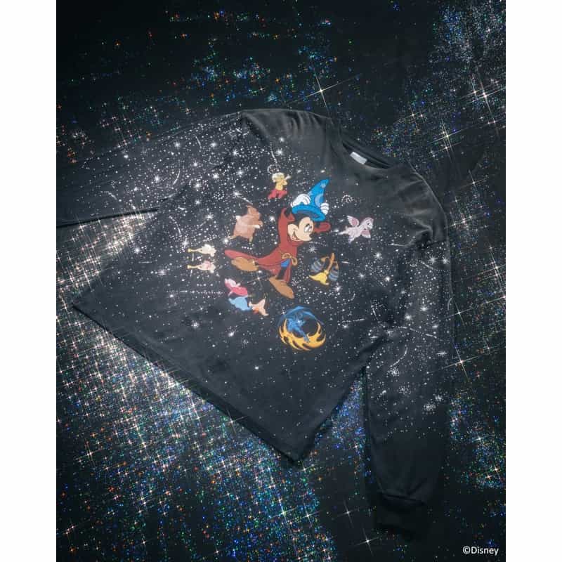 SAINT MXXXXXX SAINT MXXXXXX＜セント マイケル＞ ヴィンテージ加工ロングスリーブTシャツ“ファンタジア" BLACK