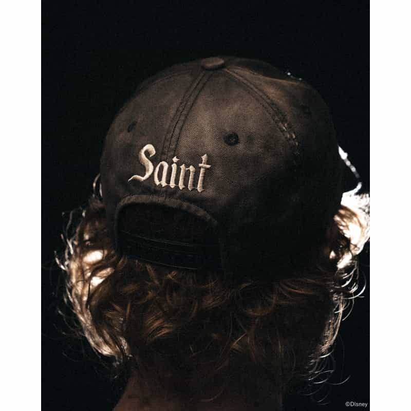 SAINT MXXXXXX SAINT MXXXXXX＜セント マイケル＞ ヴィンテージ加工キャップ“Disney" BLACK
