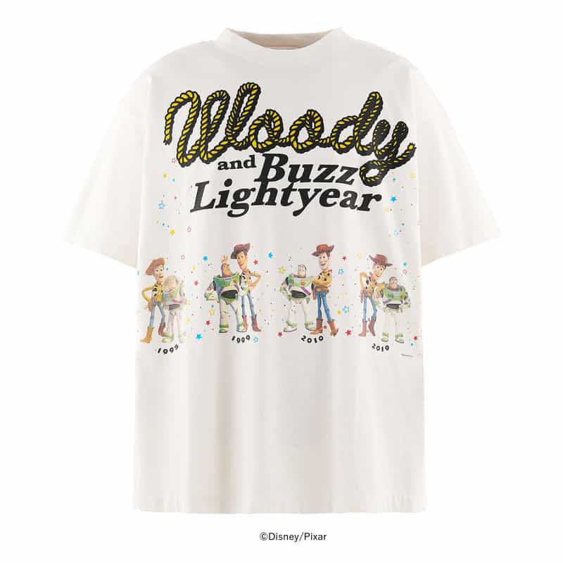 SAINT MXXXXXX SAINT MXXXXXX＜セント マイケル＞ ＜トイ・ストーリー＞ ヴィンテージ加工グラフィックTシャツ WHITE