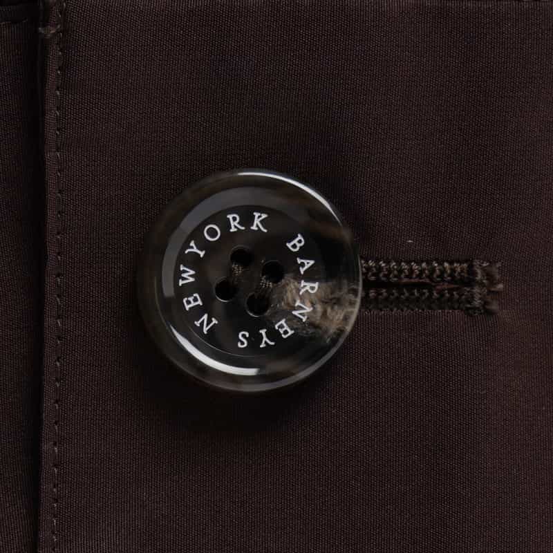 BARNEYS NEW YORK タフタ素材 ベルトデザイン ジップアップブルゾン BROWN