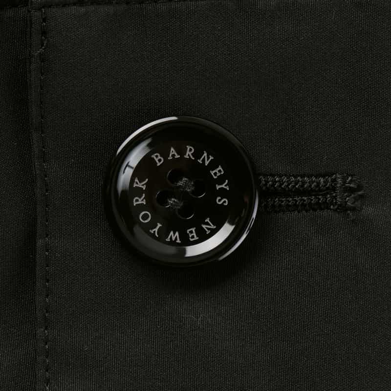 BARNEYS NEW YORK タフタ素材 ベルトデザイン ジップアップブルゾン BLACK